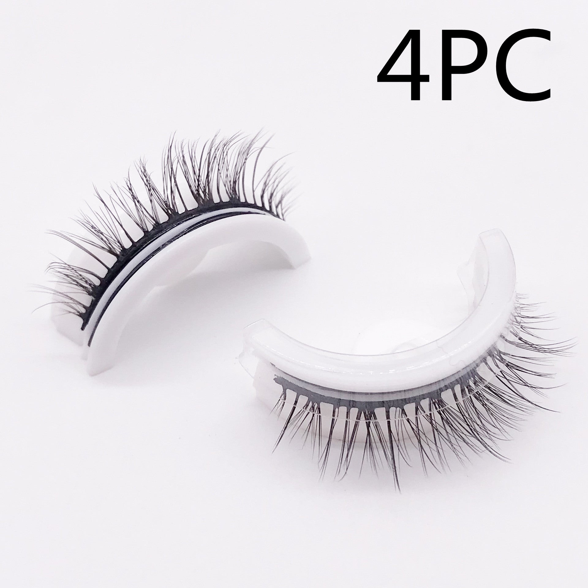 Reusable 3D Mink Lashes Natural False Eyelashes Self Adhesive Fake Glue Free Makeup Eyelash Extension Silk