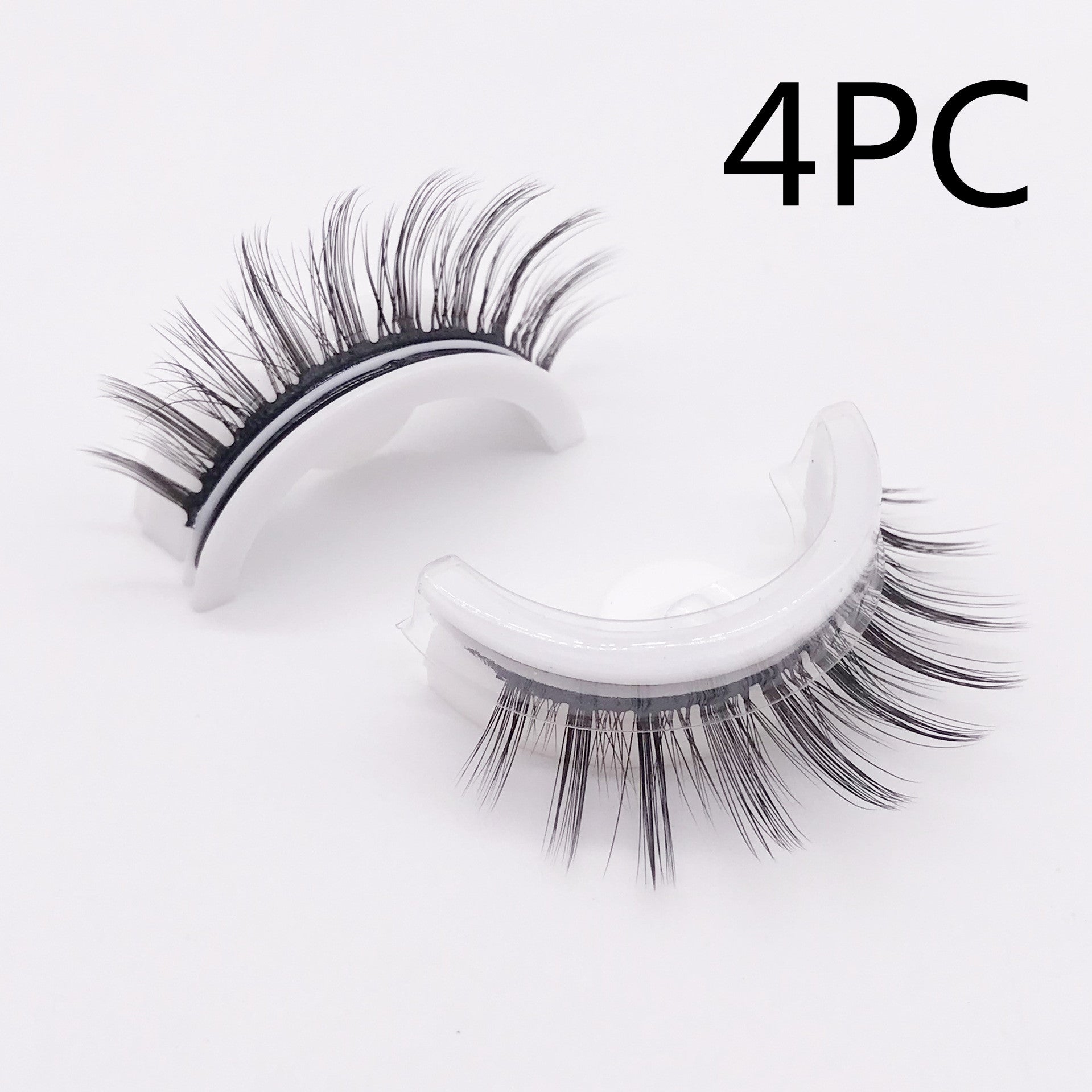 Reusable 3D Mink Lashes Natural False Eyelashes Self Adhesive Fake Glue Free Makeup Eyelash Extension Silk