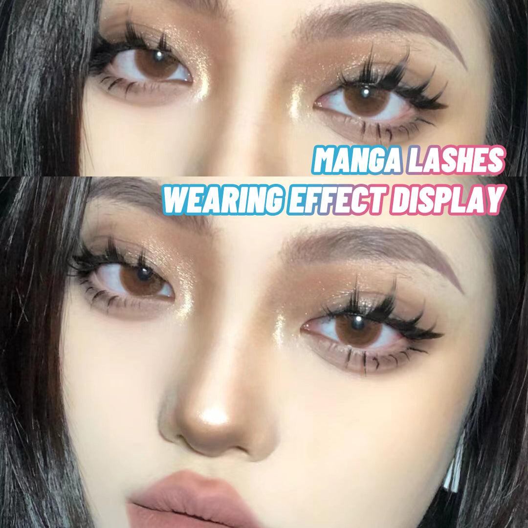 5 Pairs Manga Lashes New Arrival Anime Cosplay Natural Wispy  Korean Makeup Artificial False Eyelashes