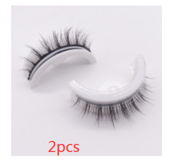 Reusable 3D Mink Lashes Natural False Eyelashes Self Adhesive Fake Glue Free Makeup Eyelash Extension Silk