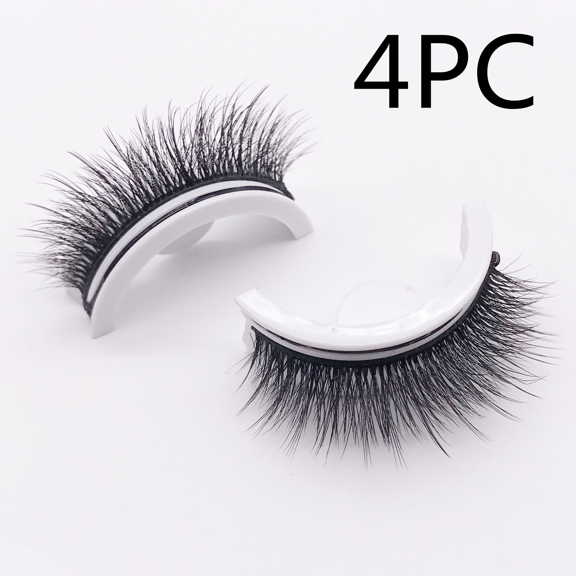 Reusable 3D Mink Lashes Natural False Eyelashes Self Adhesive Fake Glue Free Makeup Eyelash Extension Silk